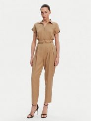 ACCESS FASHION Kombinezon 53-5511-128 Beżowy Regular Fit. Brązowe sukienki ACCESS FASHION, bez wzorów, z lyocellu, bez kołnierzyka, bez ramiączek. Za 499.99 zł.