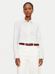 Tommy Hilfiger Koszula WW0WW44084 Błękitny Regular Fit. Niebieskie koszule Tommy Hilfiger, bez wzorów, z bawełny, bez kołnierzyka, bez ramiączek. Za 279.99 zł.