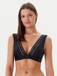 BOSS Góra od bikini Eyelet 50540665 Czarny. Czarne bikini Boss, bez wzorów, z syntetyku. Za 319.99 zł.