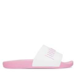 Klapki Just Cavalli. Czerwone klapki Just Cavalli, bez wzorów, bez obcasa, bez zapięcia. Za 329.99 zł.