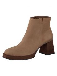 Paul Green Skórzane botki w kolorze jasnobrązowym rozmiar: 40,5. Brązowe botki Paul Green, bez wzorów, eleganckie, z okrągłym noskiem, bez obcasa, bez zapięcia. Za 347.99 zł.