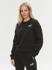 Puma Bluza Ess+ 676801 Czarny Regular Fit. Czarne bluzy Puma, xl, bez wzorów, z bawełny, bez kaptura. Za 219.99 zł.