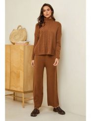 Soft Cashmere Spodnie w kolorze jasnobrązowym rozmiar: 34/36. Brązowe spodnie materiałowe Soft Cashmere, bez wzorów, z kaszmiru. Za 130.99 zł.