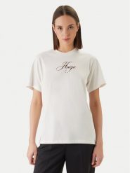 HUGO T-Shirt Vintage 50560566 Écru Regular Fit. T-shirty Hugo, s, bez wzorów, z bawełny, vintage, bez kołnierzyka, bez ramiączek. Za 319.99 zł.