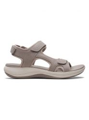 Clarks Sandały "Mira Bay" w kolorze szarobrązowym rozmiar: 39. Szare sandały Clarks, bez wzorów, klasyczne, z otwartym noskiem, bez obcasa, bez zapięcia. Za 158.10 zł.