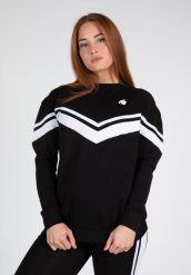 Hailey Duża bluza - Czarny. Czarne bluzy bez kaptura GORILLA WEAR, m, bez wzorów, z bawełny, bez kaptura, na fitness i siłownię. Za 305.00 zł.