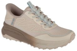 Buty sportowe Sneakersy damskie, Slip-Ins: Switch Back - Mist. Białe buty treningowe Skechers, bez wzorów, z materiału, przed kostkę, bez zapięcia, trekkingowe. Za 379.99 zł.