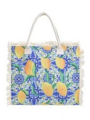 BLE Shopper bag ze wzorem - 43 x 35 x 12 cm rozmiar: onesize. Shopper bag BLE, bez wzorów, z materiału, na ramię, bez dodatków. Za 85.19 zł.