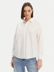 Guess Koszula W5GH42 WGWS0 Biały Comfort Fit. Białe koszule Guess, s, z aplikacjami, z bawełny, bez kołnierzyka, bez ramiączek. Za 369.99 zł.
