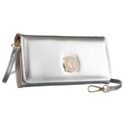 Elegancka mini torebka-kopertówka w srebrnym kolorze - Rovicky. Szare torebki klasyczne ROVICKY, bez wzorów, ze skóry ekologicznej, eleganckie, bez dodatków. Za 33.99 zł.