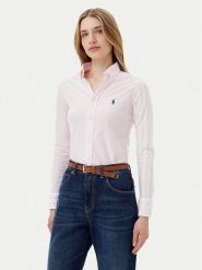 Polo Ralph Lauren Koszula 211965102001 Różowy Slim Fit. Czerwone koszule Polo Ralph Lauren, xs, bez wzorów, z bawełny, bez kołnierzyka, bez ramiączek. Za 529.99 zł.