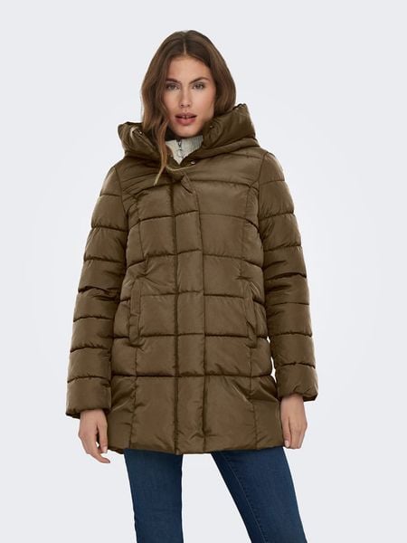 ONLY Kurtka pikowana w kolorze khaki rozmiar: M. Brązowe kurtki ONLY, m, bez wzorów, bez kaptura. Za 187.96 zł.