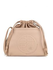 Beverly Hills Polo Club Torebka BHPC-K-042-06 Beżowy. Brązowe listonoszki Beverly Hills Polo Club, bez wzorów, z materiału, bez dodatków. Za 219.99 zł.