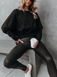 Milan Kiss Bluza w kolorze czarnym rozmiar: L. Czarne bluzy Milan Kiss, l, bez wzorów, bez kaptura. Za 110.29 zł.