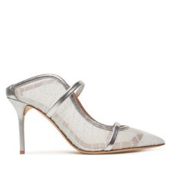 Szpilki MALONE SOULIERS. Szare klapki MALONE SOULIERS, bez wzorów, bez obcasa, na szpilce, bez zapięcia. Za 2,319.00 zł.