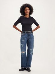 Levi´s Dżinsy "501®" - Regular fit - w kolorze granatowym rozmiar: W28/L30. Niebieskie jeansy l, z aplikacjami, klasyczne, z podwyższonym stanem. Za 166.88 zł.