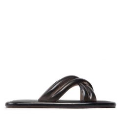 Klapki Melissa. Czarne klapki Melissa, bez wzorów, bez obcasa, bez zapięcia. Za 369.99 zł.