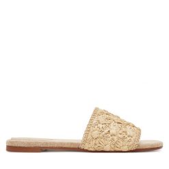 Klapki Castañer. Brązowe klapki Castañer, bez wzorów, bez obcasa, bez zapięcia. Za 549.99 zł.