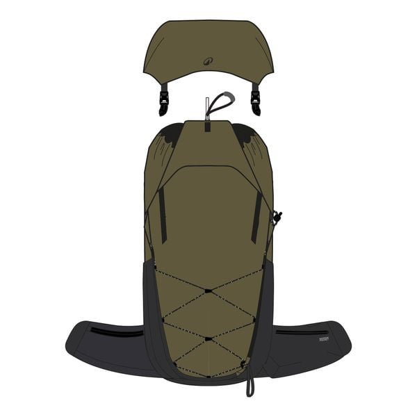 Plecak turystyczny Quechua MH900 38 l. Brązowe plecaki QUECHUA, bez wzorów, bez dodatków. Za 449.99 zł.