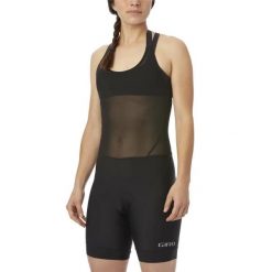 Damskie buty za wysokie uda Giro Chrono Sport Halter Bib Short. Czarne buty treningowe GIRO, bez wzorów, z elastanu, bez zapięcia, rowerowe. Za 292.00 zł.
