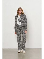 &Co Woman Spodnie "Patrice" w kolorze czarno-kremowym rozmiar: XXL. Brązowe spodnie materiałowe &Co Woman, bez wzorów, z materiału, z podwyższonym stanem. Za 274.75 zł.