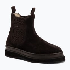 Buty damskie GANT Sistown. Brązowe buty treningowe Gant, bez wzorów, z gumy, przed kostkę, bez zapięcia. Za 439.99 zł.