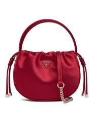 Guess Torebka Elsie Mini HWSE96 50750 Bordowy. Czerwone torebki klasyczne Guess, z aplikacjami, z materiału, bez dodatków. Za 589.99 zł.