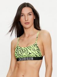 Calvin Klein Swimwear Góra od bikini KW0KW02333 Zielony. Zielone bikini Calvin Klein Swimwear, bez wzorów, z syntetyku. Za 129.99 zł.