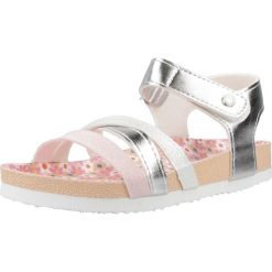 Sandały GIOSEPPO HOULTON Srebrny. Szare sandały Gioseppo, bez wzorów, z syntetyku, sportowe, bez obcasa, bez zapięcia. Za 137.99 zł.