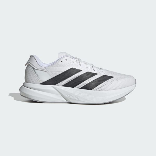 Buty Duramo Speed 2 Running. Białe buty do biegania adidas, bez wzorów, z materiału, bez zapięcia, do biegania. Za 381.50 zł.