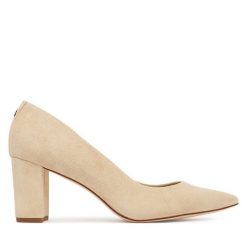 Czółenka LAUREN RALPH LAUREN. Brązowe czółenka Lauren Ralph Lauren, bez wzorów, bez obcasa, bez zapięcia. Za 669.99 zł.