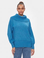ONLY Sweter 15306541 Niebieski Relaxed Fit. Niebieskie swetry ONLY, l, bez wzorów, z syntetyku, bez ramiączek. Za 79.99 zł.
