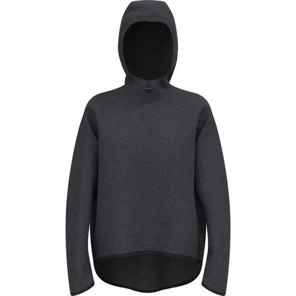 Bluza damska Odlo Mid layer hoody Active 365 knit. Czarne bluzy ODLO, m, bez wzorów, z bawełny, eleganckie, bez ramiączek, z kapturem. Za 549.99 zł.