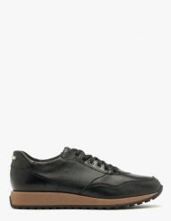 Czarne półbuty sportowe PATTY. Czarne buty sportowe lifestyle RKO, bez wzorów, ze skóry, sportowe, bez obcasa. W wyprzedaży za 299.99 zł.