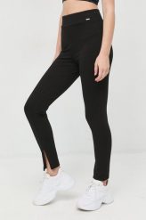 Guess legginsy Priscilla damskie kolor czarny gładkie. Czarne legginsy Guess, z aplikacjami, z dzianiny. W wyprzedaży za 219.99 zł.