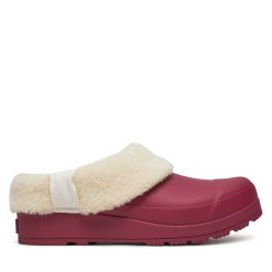 Klapki Hunter. Czerwone klapki Hunter, bez wzorów, bez obcasa, bez zapięcia. Za 419.99 zł.