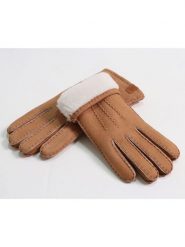 Kaiser Naturfellprodukte H&L Wełniane rękawiczki w kolorze beżowym rozmiar: 8,5. Brązowe rękawiczki Kaiser Naturfellprodukte H&L, bez wzorów, z materiału. Za 274.75 zł.