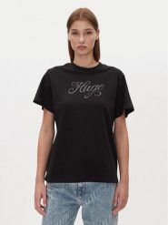 HUGO T-Shirt Vintage Tee 50537239 Czarny Relaxed Fit. Czarne t-shirty Hugo, l, bez wzorów, z bawełny, vintage, bez kołnierzyka, bez ramiączek. Za 139.99 zł.