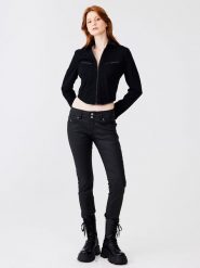 LTB Dżinsy - Skinny fit - w kolorze czarnym rozmiar: W28/L30. Czarne jeansy LTB, l, z aplikacjami, ze skóry, klasyczne. Za 118.84 zł.