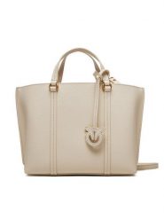 Pinko Torebka Carrie Shopper Classic PE 24 PLTT 102833 A1LF Écru. Shopper bag Pinko, bez wzorów, ze skóry, bez dodatków. Za 1,329.00 zł.