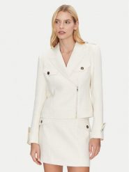 Bruuns Bazaar Kurtka przejściowa Platanus BBW4429 Biały Slim Fit. Białe kurtki Bruuns Bazaar, bez wzorów, z syntetyku, bez kaptura. Za 849.99 zł.