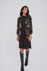 Marynarka ze wzorem paisley czarna. Czarne marynarki i żakiety MOODO, l, bez wzorów, z elastanu, bez ramiączek. Za 189.99 zł.