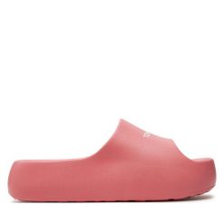 Klapki Tommy Jeans. Czerwone klapki Tommy Jeans, bez wzorów, z jeansu, bez obcasa, bez zapięcia. Za 349.99 zł.