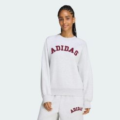 Damska bluza adidas 3-Stripes Crew. Białe bluzy bez kaptura adidas, xs, bez wzorów, z bawełny, bez kaptura. Za 259.00 zł.