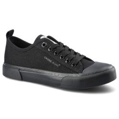 Czarne Trampki Cross Jeans Damskie Wygodne Półbuty. Czarne trampki Cross Jeans, bez wzorów, z jeansu, street, bez zapięcia. Za 99.99 zł.
