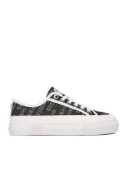 Guess Jeans Tenisówki CWBEO-GJ13456 Czarny. Czarne trampki Guess Jeans, z aplikacjami, z jeansu, bez zapięcia. Za 229.99 zł.