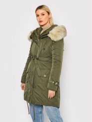 Blugirl Blumarine Parka RH1265-T8727 Zielony Regular Fit. Zielone płaszcze Blugirl Blumarine, bez wzorów, z syntetyku, bez kaptura. Za 2,919.00 zł.