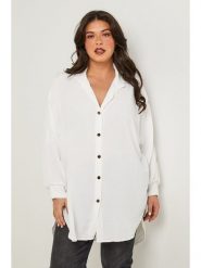 Curvy Lady Koszula w kolorze białym rozmiar: 40/42. Białe koszule Curvy Lady, bez wzorów, klasyczne, bez kołnierzyka, bez ramiączek. Za 136.45 zł.