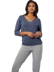 WITT WEIDEN Sweter w kolorze niebieskim rozmiar: 48. Niebieskie swetry WITT WEIDEN, bez wzorów, ze splotem, bez ramiączek. Za 74.63 zł.