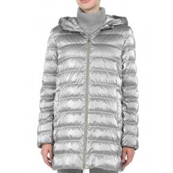 Kurtka GEOX W MYLUSE Szary. Szare kurtki Geox, bez wzorów, z tkaniny, bez kaptura. Za 576.99 zł.